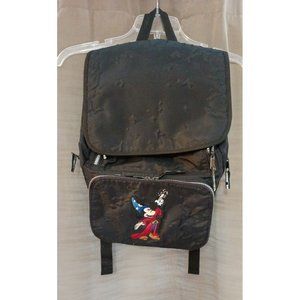 Walt Disney World Kids Black Mickey Mouse Embroidered Backpack With Multiple Pkt